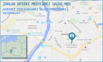 GABINET PIELĘGNIARKI DŁUGOTERMINOWEJ - ZAKŁAD OPIEKI MEDYCZNEJ SALUS-MED - UL. RYNEK 12,  GŁUCHOŁAZY
