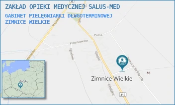 GABINET PIELĘGNIARKI DŁUGOTERMINOWEJ - ZAKŁAD OPIEKI MEDYCZNEJ SALUS-MED - UL. SZKOLNA 2A,  ZIMNICE WIELKIE