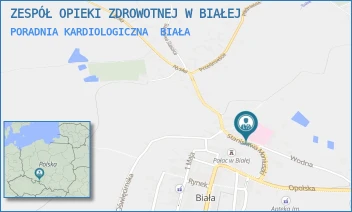 PORADNIA KARDIOLOGICZNA - ZESPÓŁ OPIEKI ZDROWOTNEJ W BIAŁEJ - UL. MONIUSZKI 8,  BIAŁA