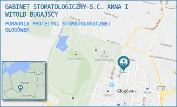 PORADNIA PROTETYKI STOMATOLOGICZNEJ - GABINET STOMATOLOGICZNY S.C. ANNA I WITOLD BUGAJSCY - SŁOWACKIEGO 1,  GŁOGÓWEK
