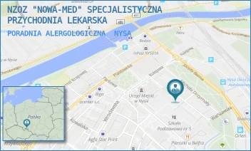PORADNIA ALERGOLOGICZNA - NZOZ "NOWA-MED" SPECJALISTYCZNA PRZYCHODNIA LEKARSKA - UL. KAROLA MARCINKOWSKIEGO 2-4,  NYSA