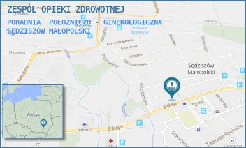 PORADNIA  POŁOŻNICZO - GINEKOLOGICZNA - ZESPÓŁ OPIEKI ZDROWOTNEJ - UL. 3-GO MAJA 2,  SĘDZISZÓW MAŁOPOLSKI