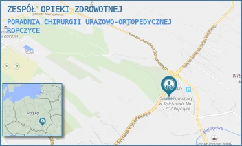 PORADNIA CHIRURGII URAZOWO-ORTOPEDYCZNEJ - ZESPÓŁ OPIEKI ZDROWOTNEJ - UL. KSIĘDZA KARDYNAŁA STEFANA WYSZYŃSKIEGO 54,  ROPCZYCE