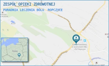 PORADNIA LECZENIA BÓLU - ZESPÓŁ OPIEKI ZDROWOTNEJ - UL. KSIĘDZA KARDYNAŁA STEFANA WYSZYŃSKIEGO 54,  ROPCZYCE
