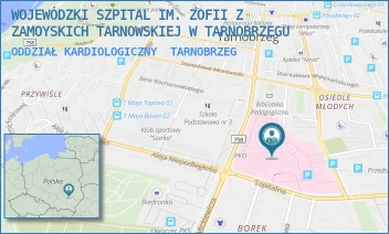 ODDZIAŁ KARDIOLOGICZNY - WOJEWÓDZKI SZPITAL IM. ZOFII Z ZAMOYSKICH TARNOWSKIEJ W TARNOBRZEGU - UL. SZPITALNA 1,  TARNOBRZEG