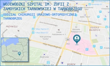 ODDZIAŁ CHIRURGII URAZOWO-ORTOPEDYCZNEJ - WOJEWÓDZKI SZPITAL IM. ZOFII Z ZAMOYSKICH TARNOWSKIEJ W TARNOBRZEGU - UL. SZPITALNA 1,  TARNOBRZEG