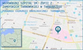 PORADNIA CHIRURGII ONKOLOGICZNEJ - WOJEWÓDZKI SZPITAL IM. ZOFII Z ZAMOYSKICH TARNOWSKIEJ W TARNOBRZEGU - UL. SZPITALNA 1,  TARNOBRZEG