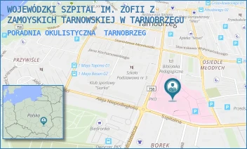 PORADNIA OKULISTYCZNA - WOJEWÓDZKI SZPITAL IM. ZOFII Z ZAMOYSKICH TARNOWSKIEJ W TARNOBRZEGU - UL. SZPITALNA 1,  TARNOBRZEG