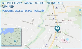 PORADNIA OKULISTYCZNA - NIEPUBLICZNY ZAKŁAD OPIEKI ZDROWOTNEJ LUX MED - UL. JAGIELLOŃSKA 23/3,  RZESZÓW
