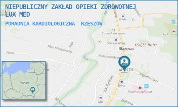 PORADNIA KARDIOLOGICZNA - NIEPUBLICZNY ZAKŁAD OPIEKI ZDROWOTNEJ LUX MED - UL. JAGIELLOŃSKA 23/3,  RZESZÓW