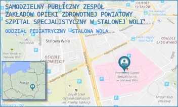 ODDZIAŁ PEDIATRYCZNY - SAMODZIELNY PUBLICZNY ZESPÓŁ ZAKŁADÓW OPIEKI ZDROWOTNEJ POWIATOWY SZPITAL SPECJALISTYCZNY W STALOWEJ WOLI - UL. STANISŁAWA STASZICA 4,  STALOWA WOLA