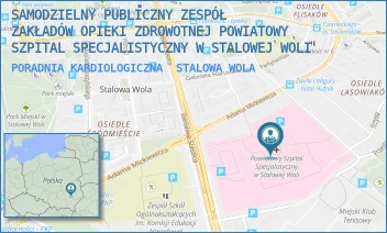 PORADNIA KARDIOLOGICZNA - SAMODZIELNY PUBLICZNY ZESPÓŁ ZAKŁADÓW OPIEKI ZDROWOTNEJ POWIATOWY SZPITAL SPECJALISTYCZNY W STALOWEJ WOLI - UL. STANISŁAWA STASZICA 4,  STALOWA WOLA