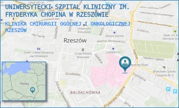 KLINIKA CHIRURGII OGÓLNEJ I ONKOLOGICZNEJ - UNIWERSYTECKI SZPITAL KLINICZNY IM. FRYDERYKA CHOPINA W RZESZOWIE - UL. CHOPINA 2,  RZESZÓW