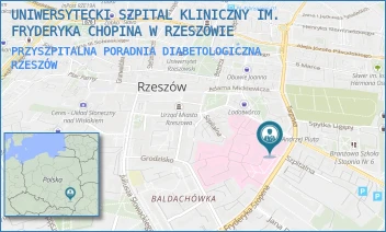 PRZYSZPITALNA PORADNIA DIABETOLOGICZNA - UNIWERSYTECKI SZPITAL KLINICZNY IM. FRYDERYKA CHOPINA W RZESZOWIE - UL. CHOPINA 2,  RZESZÓW