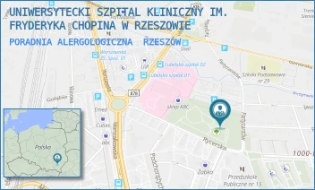 PORADNIA ALERGOLOGICZNA - UNIWERSYTECKI SZPITAL KLINICZNY IM. FRYDERYKA CHOPINA W RZESZOWIE - UL. RYCERSKA 2,  RZESZÓW