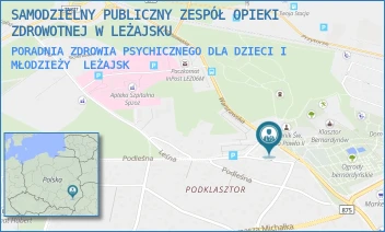 PORADNIA ZDROWIA PSYCHICZNEGO DLA DZIECI I MŁODZIEŻY - SAMODZIELNY PUBLICZNY ZESPÓŁ OPIEKI ZDROWOTNEJ W LEŻAJSKU - PL. MARIACKI 9,  LEŻAJSK