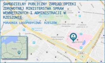 PORADNIA LOGOPEDYCZNA - SAMODZIELNY PUBLICZNY ZAKŁAD OPIEKI ZDROWOTNEJ MINISTERSTWA SPRAW WEWNĘTRZNYCH I ADMINISTRACJI W RZESZOWIE - UL. KRAKOWSKA 16,  RZESZÓW