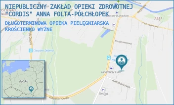 DŁUGOTERMINOWA OPIEKA PIELĘGNIARSKA - NIEPUBLICZNY ZAKŁAD OPIEKI ZDROWOTNEJ "CORDIS" ANNA FOLTA-PÓŁCHŁOPEK - UL. KASZTANOWA 33D,  KROŚCIENKO WYŻNE