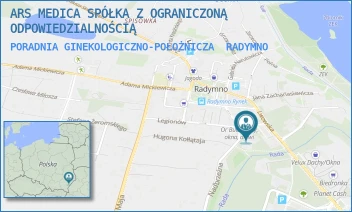 PORADNIA GINEKOLOGICZNO-POŁOŻNICZA - ARS MEDICA SPÓŁKA Z OGRANICZONĄ ODPOWIEDZIALNOŚCIĄ - UL. LEGIONÓW 1,  RADYMNO