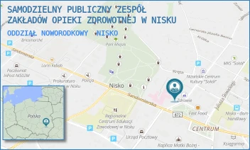 ODDZIAŁ NOWORODKOWY - SAMODZIELNY PUBLICZNY ZESPÓŁ ZAKŁADÓW OPIEKI ZDROWOTNEJ W NISKU - UL. TADEUSZA KOŚCIUSZKI 1,  NISKO