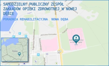 PORADNIA REHABILITACYJNA - SAMODZIELNY PUBLICZNY ZESPÓŁ ZAKŁADÓW OPIEKI ZDROWOTNEJ W NOWEJ DĘBIE - UL. UL. M. C. SKŁODOWSKIEJ 1A,  NOWA DĘBA