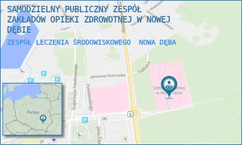 ZESPÓŁ LECZENIA ŚRODOWISKOWEGO - SAMODZIELNY PUBLICZNY ZESPÓŁ ZAKŁADÓW OPIEKI ZDROWOTNEJ W NOWEJ DĘBIE - UL. M.C.SKŁODOWSKIEJ 1A,  NOWA DĘBA