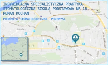PORADNIA STOMATOLOGICZNA - INDYWIDUALNA SPECJALISTYCZNA PRAKTYKA STOMATOLOGICZNA SZKOLA PODSTAWOWA NR 16 ROMAN KOCHAN - UL. WINCENTEGO POLA 5,  PRZEMYŚL