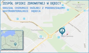 ODDZIAŁ CHIRURGII OGÓLNEJ Z PODODDZIAŁEM GASTROENTEROLOGII - ZESPÓŁ OPIEKI ZDROWOTNEJ W DĘBICY - UL. KRAKOWSKA 91,  DĘBICA