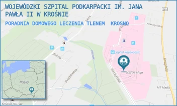 PORADNIA DOMOWEGO LECZENIA TLENEM - WOJEWÓDZKI SZPITAL PODKARPACKI IM. JANA PAWŁA II W KROŚNIE - UL. KORCZYŃSKA 57,  KROSNO