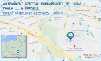 ZAKŁAD OPIEKUŃCZO-LECZNICZY - WOJEWÓDZKI SZPITAL PODKARPACKI IM. JANA PAWŁA II W KROŚNIE - UL. GRODZKA 45,  KROSNO