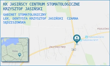 GABINET STOMATOLOGICZNY 
LEK. DENTYSTA KRZYSZTOF JASIŃSKI - KK JASIŃSCY CENTRUM STOMATOLOGICZNE KRZYSZTOF JASIŃSKI - UL. CZARNA SĘDZISZOWSKA 144,  CZARNA SĘDZISZOWSKA