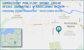 PORADNIA DIABETOLOGICZNA - SAMODZIELNY PUBLICZNY GMINNY ZAKŁAD OPIEKI ZDROWOTNEJ W KROŚCIENKU WYŻNYM - UL. POŁUDNIOWA 11A,  KROŚCIENKO WYŻNE