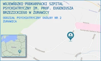 ODDZIAŁ PSYCHIATRYCZNY OGÓLNY NR 2 - WOJEWÓDZKI PODKARPACKI SZPITAL PSYCHIATRYCZNY IM. PROF. EUGENIUSZA BRZEZICKIEGO W ŻURAWICY - RÓŻANA 9,  ŻURAWICA