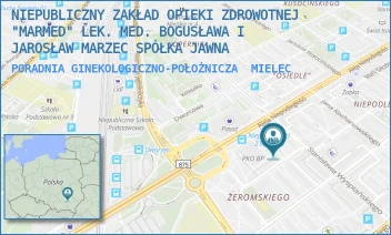 PORADNIA GINEKOLOGICZNO-POŁOŻNICZA - NIEPUBLICZNY ZAKŁAD OPIEKI ZDROWOTNEJ "MARMED" LEK. MED. BOGUSŁAWA I JAROSŁAW MARZEC SPÓŁKA JAWNA - UL. PUŁASKIEGO 2 B/5,  MIELEC