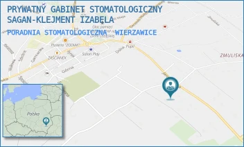 PORADNIA STOMATOLOGICZNA - PRYWATNY GABINET STOMATOLOGICZNY SAGAN-KLEJMENT IZABELA - UL. WIERZAWICE 869,  WIERZAWICE