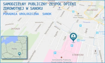 PORADNIA UROLOGICZNA - SAMODZIELNY PUBLICZNY ZESPÓŁ OPIEKI ZDROWOTNEJ W SANOKU - UL. 800-LECIA 26,  SANOK