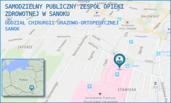 ODDZIAŁ CHIRURGII URAZOWO-ORTOPEDYCZNEJ - SAMODZIELNY PUBLICZNY ZESPÓŁ OPIEKI ZDROWOTNEJ W SANOKU - UL. 800-LECIA 26,  SANOK