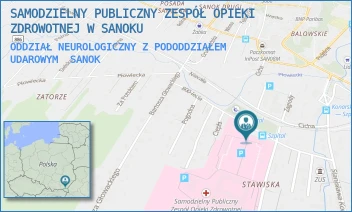 ODDZIAŁ NEUROLOGICZNY Z PODODDZIAŁEM UDAROWYM - SAMODZIELNY PUBLICZNY ZESPÓŁ OPIEKI ZDROWOTNEJ W SANOKU - UL. 800-LECIA 26,  SANOK