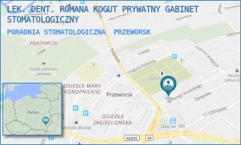 PORADNIA STOMATOLOGICZNA - LEK. DENT. ROMANA KOGUT PRYWATNY GABINET STOMATOLOGICZNY - UL. KRASICKIEGO 5,  PRZEWORSK