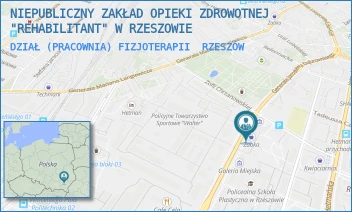 DZIAŁ (PRACOWNIA) FIZJOTERAPII - NIEPUBLICZNY ZAKŁAD OPIEKI ZDROWOTNEJ "REHABILITANT" W RZESZOWIE - UL. DABROWSKIEGO 25,  RZESZÓW