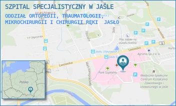 ODDZIAŁ ORTOPEDII, TRAUMATOLOGII, MIKROCHIRURGII I CHIRURGII RĘKI - SZPITAL SPECJALISTYCZNY W JAŚLE - UL. LWOWSKA 22,  JASŁO