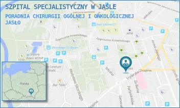 PORADNIA CHIRURGII OGÓLNEJ I ONKOLOGICZNEJ - SZPITAL SPECJALISTYCZNY W JAŚLE - UL. SZOPENA 38,  JASŁO