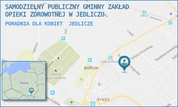 PORADNIA DLA KOBIET - SAMODZIELNY PUBLICZNY GMINNY ZAKŁAD OPIEKI ZDROWOTNEJ W JEDLICZU - UL. ROMUALDA TRAUGUTTA 3,  JEDLICZE