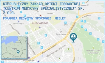 PORADNIA MEDYCYNY SPORTOWEJ - NIEPUBLICZNY ZAKŁAD OPIEKI ZDROWOTNEJ "CENTRUM MEDYCYNY SPECJALISTYCZNEJ" SP. Z O.O. - UL. M. C. SKŁODOWSKIEJ 8A,  MIELEC