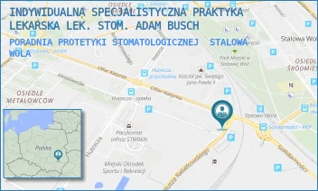 PORADNIA PROTETYKI STOMATOLOGICZNEJ - INDYWIDUALNA SPECJALISTYCZNA PRAKTYKA LEKARSKA LEK. STOM. ADAM BUSCH - UL. EUGENIUSZA KWIATKOWSKIEGO 2/145,  STALOWA WOLA