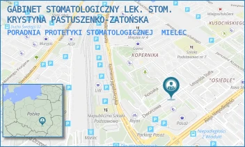 PORADNIA PROTETYKI STOMATOLOGICZNEJ - GABINET STOMATOLOGICZNY LEK. STOM. KRYSTYNA PASTUSZENKO-ZATOŃSKA - UL. DWORCOWA 4/23,  MIELEC