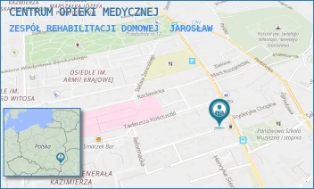 ZESPÓŁ REHABILITACJI DOMOWEJ - CENTRUM OPIEKI MEDYCZNEJ - UL. IGNACEGO KRASZEWSKIEGO 17,  JAROSŁAW