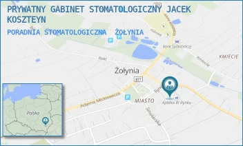 PORADNIA STOMATOLOGICZNA - PRYWATNY GABINET STOMATOLOGICZNY JACEK KOSZTEYN - UL. RYNEK 17,  ŻOŁYNIA
