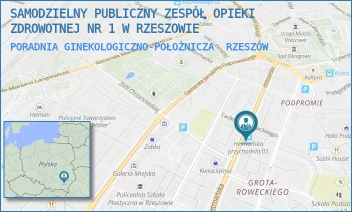 PORADNIA GINEKOLOGICZNO-POŁOŻNICZA - SAMODZIELNY PUBLICZNY ZESPÓŁ OPIEKI ZDROWOTNEJ NR 1 W RZESZOWIE - UL. HETMAŃSKA 21,  RZESZÓW