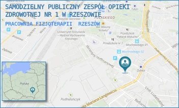 PRACOWNIA FIZJOTERAPII - SAMODZIELNY PUBLICZNY ZESPÓŁ OPIEKI ZDROWOTNEJ NR 1 W RZESZOWIE - UL. KLEMENTYNY HOFFMANOWEJ 8A,  RZESZÓW
